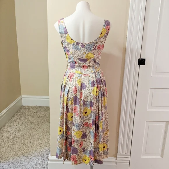 Vintage 50's Brigance Sports Maker floral dress. Size 4 - Picture 3 of 11